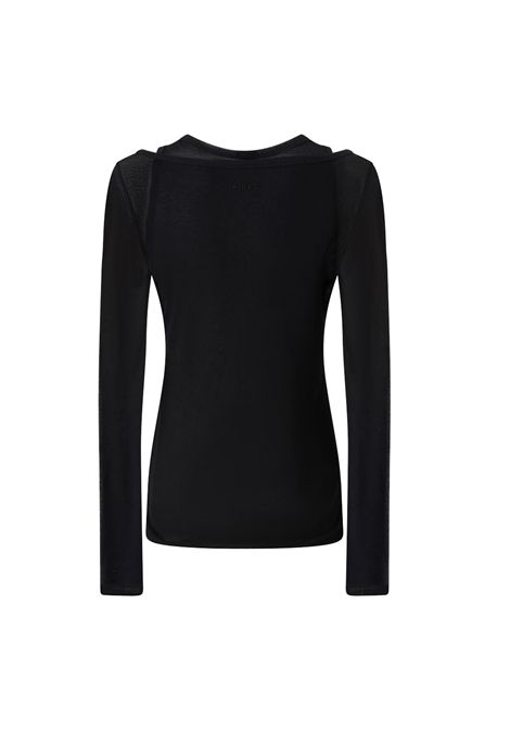 Maglia Pinko donna 104653 A2CL Merci nera jersey garza leggera manica lunga PINKO | Maglie | 104653 A2CLZ99